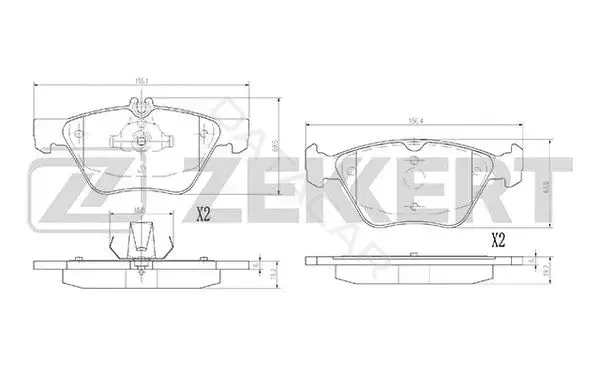 Тормозные колодки ZEKKERT BS-2881