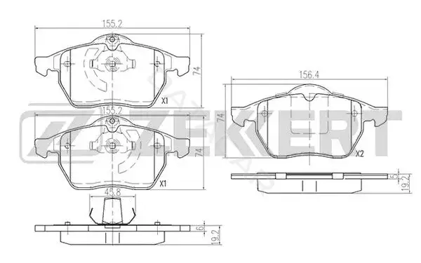 Тормозные колодки ZEKKERT BS-2886