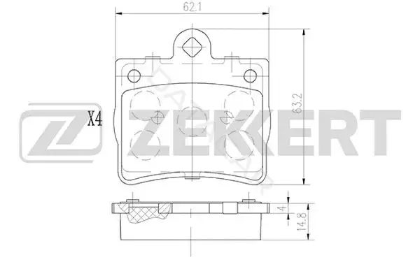 Тормозные колодки ZEKKERT BS-2889