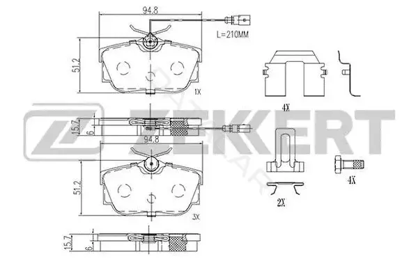 Тормозные колодки ZEKKERT BS-2895