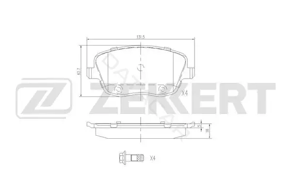 Тормозные колодки ZEKKERT BS-2903