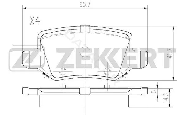 Тормозные колодки ZEKKERT BS-2918
