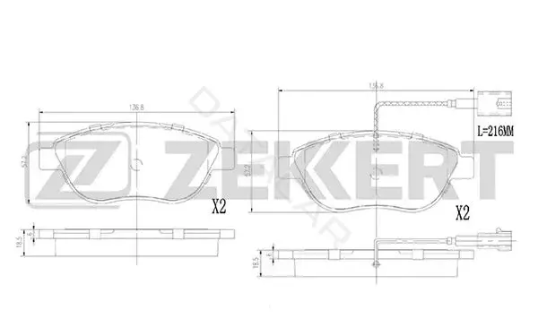 Тормозные колодки ZEKKERT BS-2919