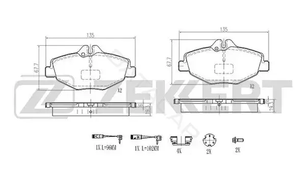 Тормозные колодки ZEKKERT BS-2926