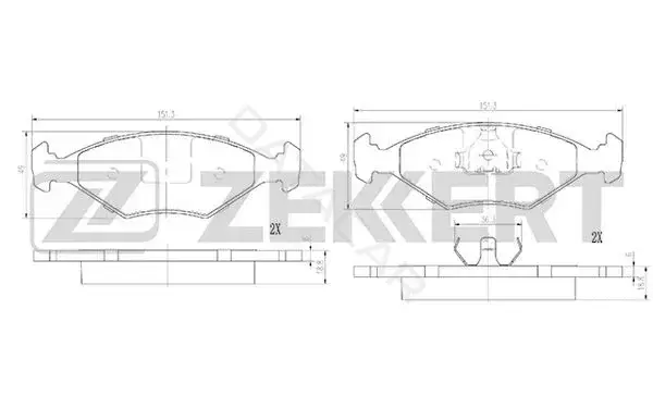 Тормозные колодки ZEKKERT BS-2944