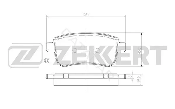 Тормозные колодки ZEKKERT BS-2945