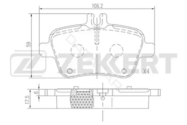 Тормозные колодки ZEKKERT BS-2949