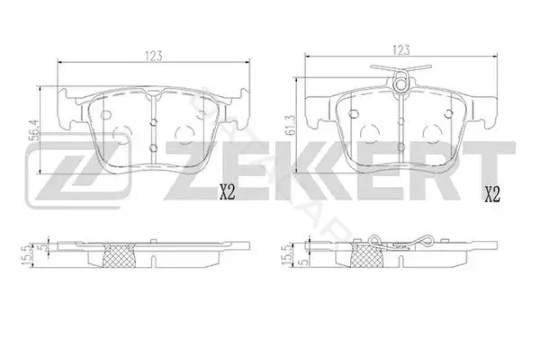 Тормозные колодки ZEKKERT BS-2952