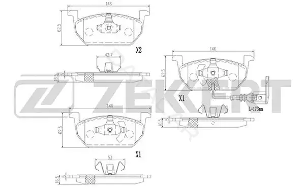Тормозные колодки ZEKKERT BS-2955