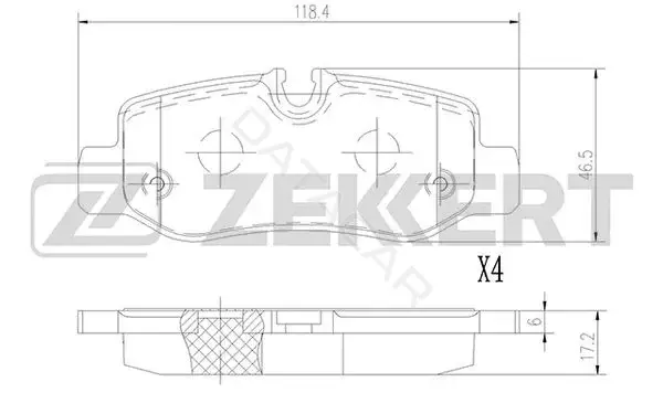 Тормозные колодки ZEKKERT BS-2956