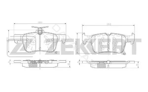 Тормозные колодки ZEKKERT BS-2957