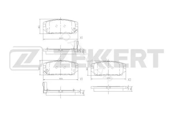 Тормозные колодки ZEKKERT BS-2961