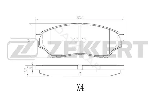 Тормозные колодки ZEKKERT BS-2962