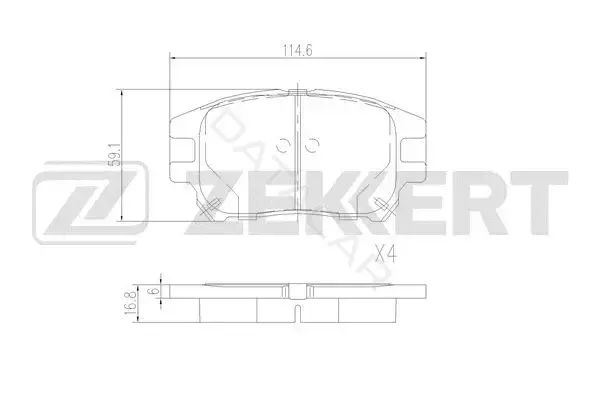 Тормозные колодки ZEKKERT BS-2963