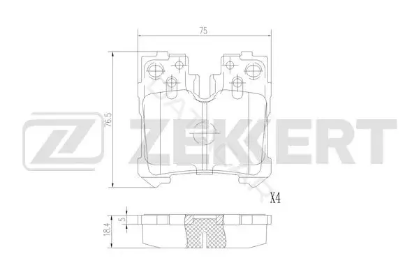 Тормозные колодки ZEKKERT BS-2968
