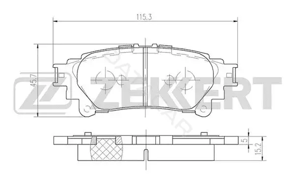 Тормозные колодки ZEKKERT BS-2972