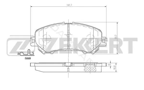 Тормозные колодки ZEKKERT BS-2973