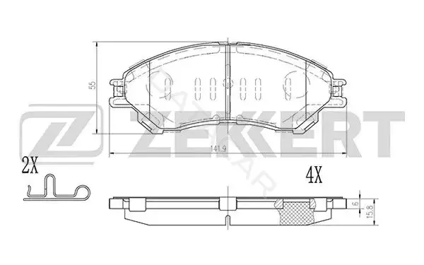 Тормозные колодки ZEKKERT BS-2974