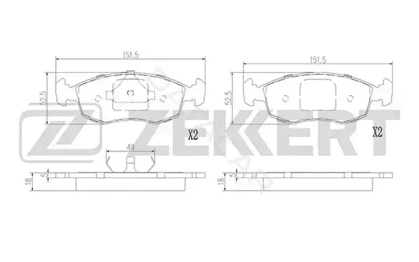 Тормозные колодки ZEKKERT BS-2975