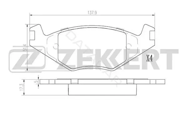 Тормозные колодки ZEKKERT BS-2986