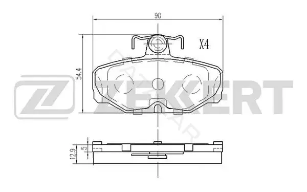 Тормозные колодки ZEKKERT BS-2987