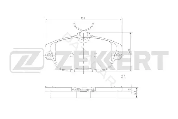 Тормозные колодки ZEKKERT BS-2996