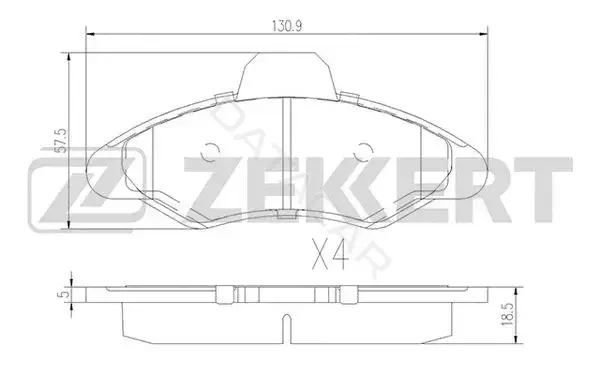 Тормозные колодки ZEKKERT BS-2999