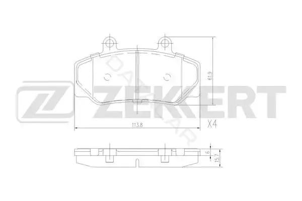 Тормозные колодки ZEKKERT BS-3004