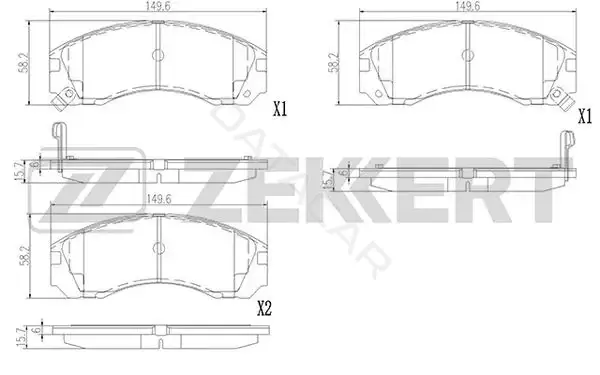 Тормозные колодки ZEKKERT BS-3022