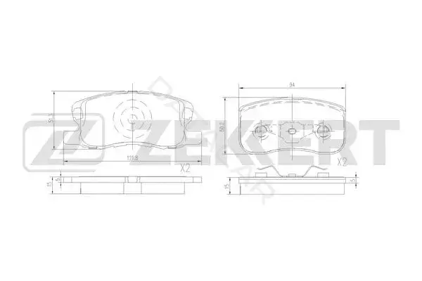 Тормозные колодки ZEKKERT BS-3026