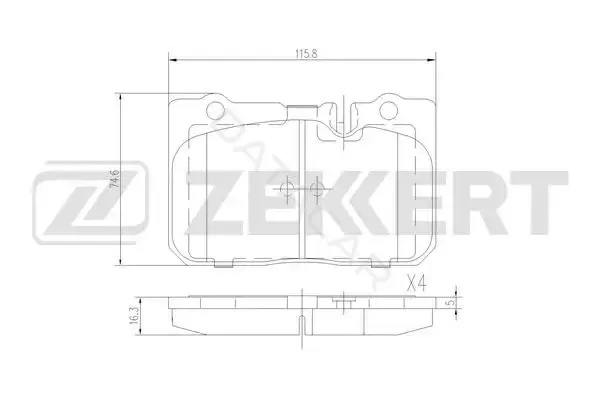 Тормозные колодки ZEKKERT BS-3035