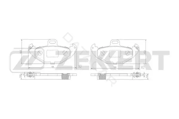 Тормозные колодки ZEKKERT BS-3041