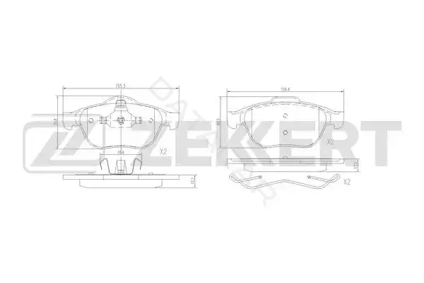 Тормозные колодки ZEKKERT BS-3044