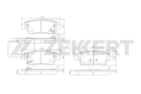 Тормозные колодки ZEKKERT BS-3049