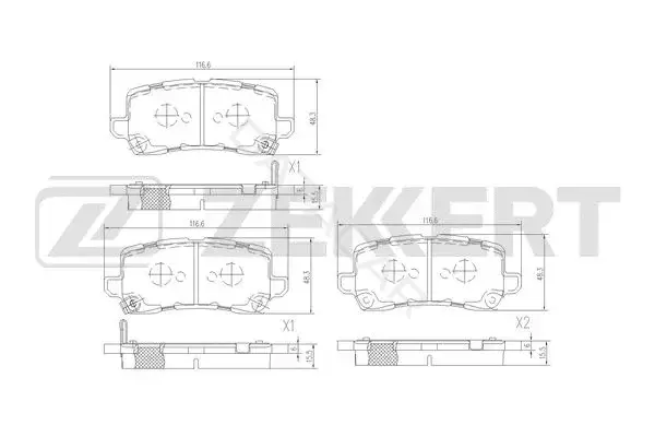 Тормозные колодки ZEKKERT BS-3059