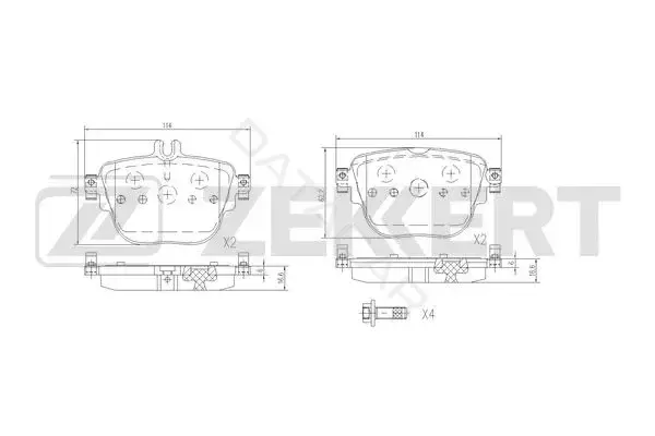 Тормозные колодки ZEKKERT BS-3071