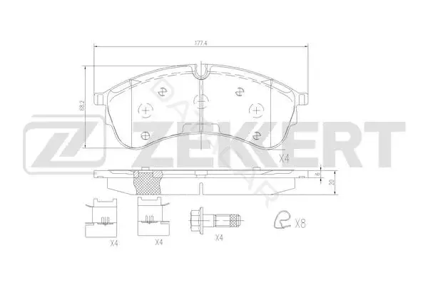 Тормозные колодки ZEKKERT BS-3072