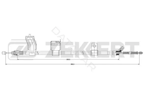 Трос ручника ZEKKERT BZ-1011