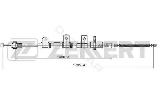 Трос ручника ZEKKERT BZ-1054