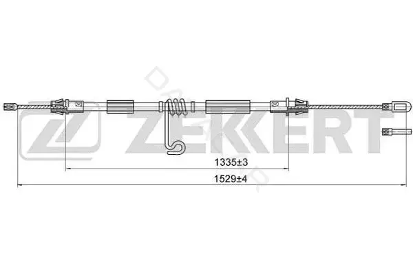 Трос ручника ZEKKERT BZ-1077