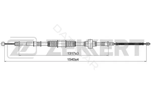 Трос ручника ZEKKERT BZ-1080