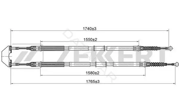 Трос ручника ZEKKERT BZ-1096