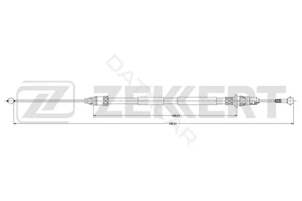 Трос ручника ZEKKERT BZ-1099