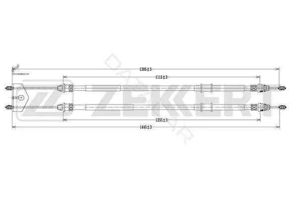 Трос ручника ZEKKERT BZ-1108