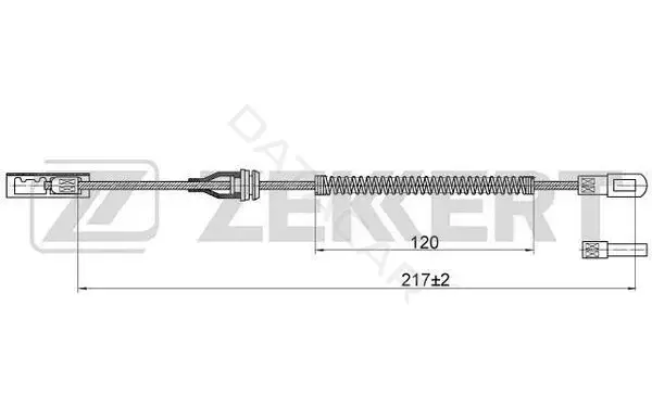 Трос ручника ZEKKERT BZ-1121