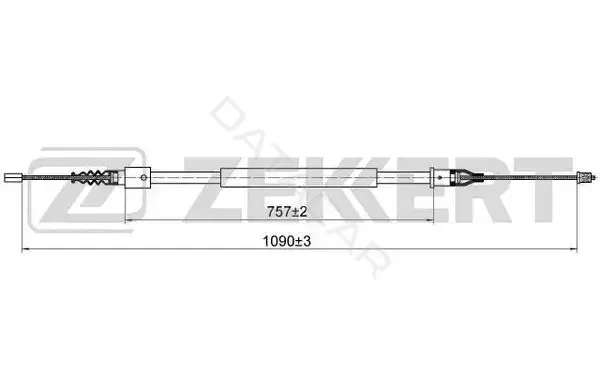 Трос ручника ZEKKERT BZ-1139