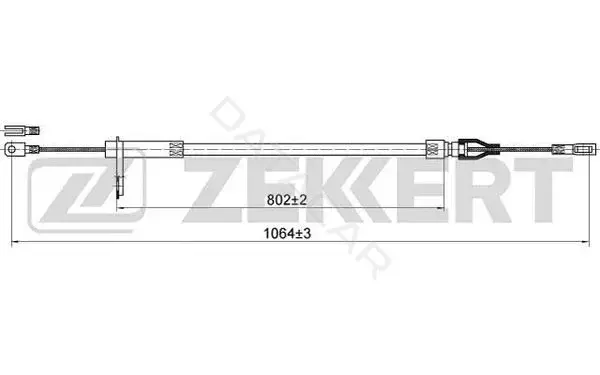Трос ручника ZEKKERT BZ-1181