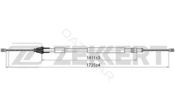 Трос ручника ZEKKERT BZ-1194