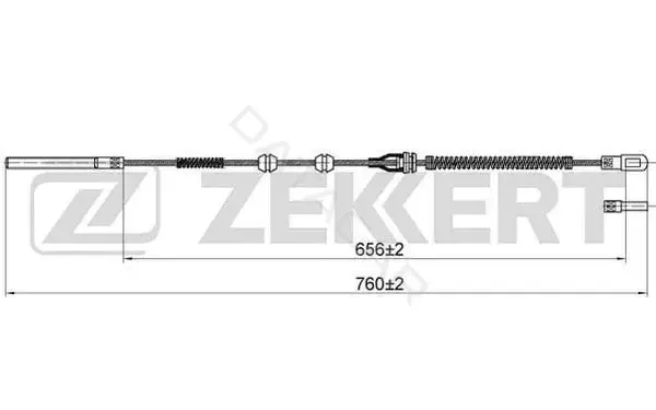 Трос ручника ZEKKERT BZ-1196