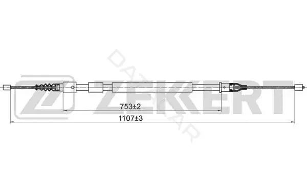 Трос ручника ZEKKERT BZ-1198